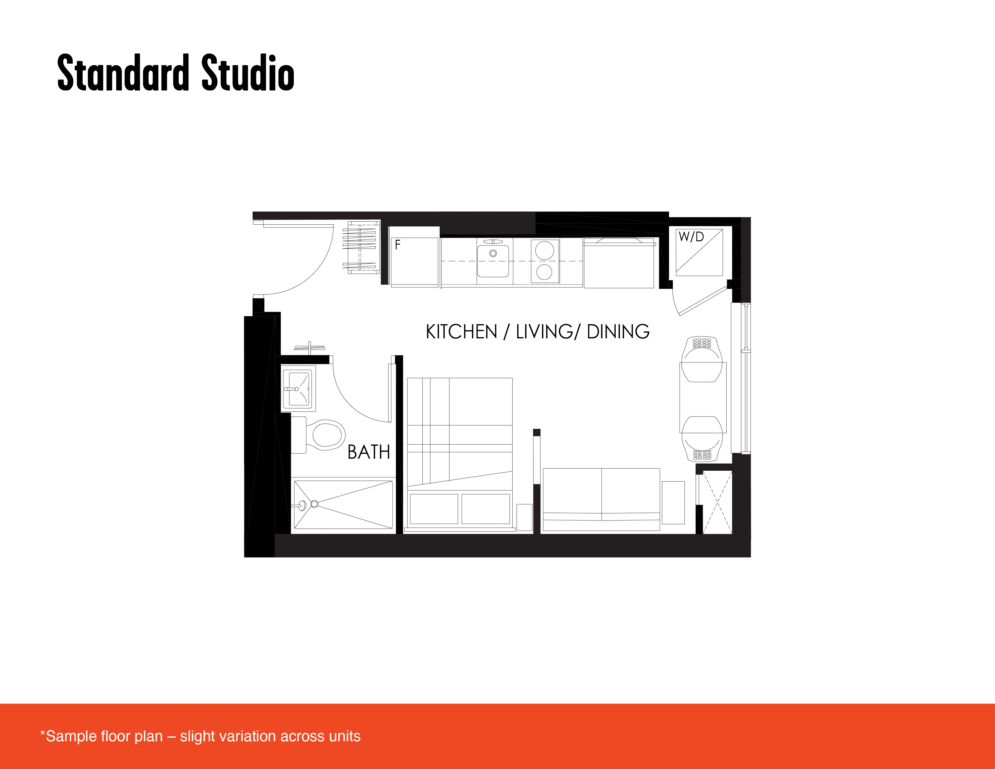 Standard studio floor plan