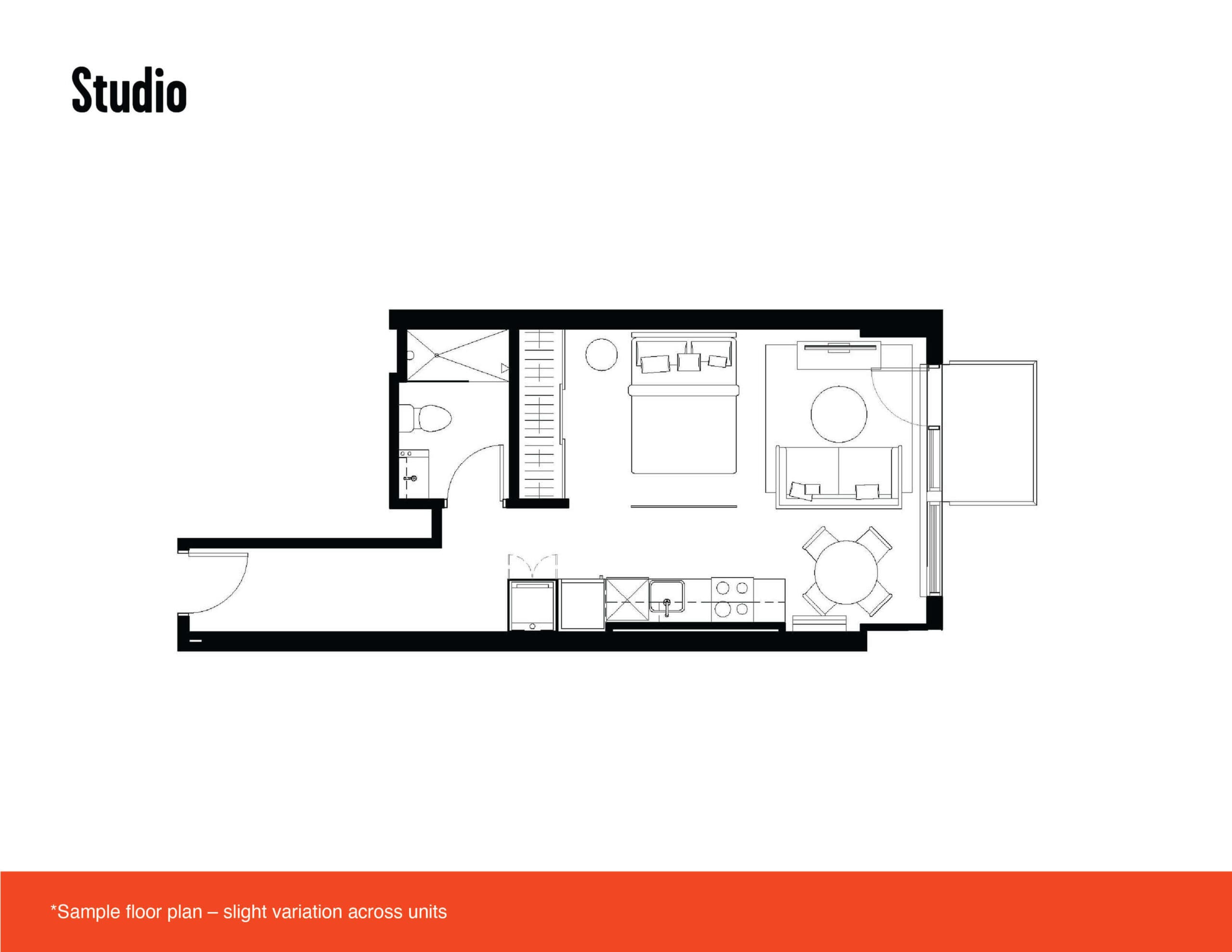 Standard studio floor plan