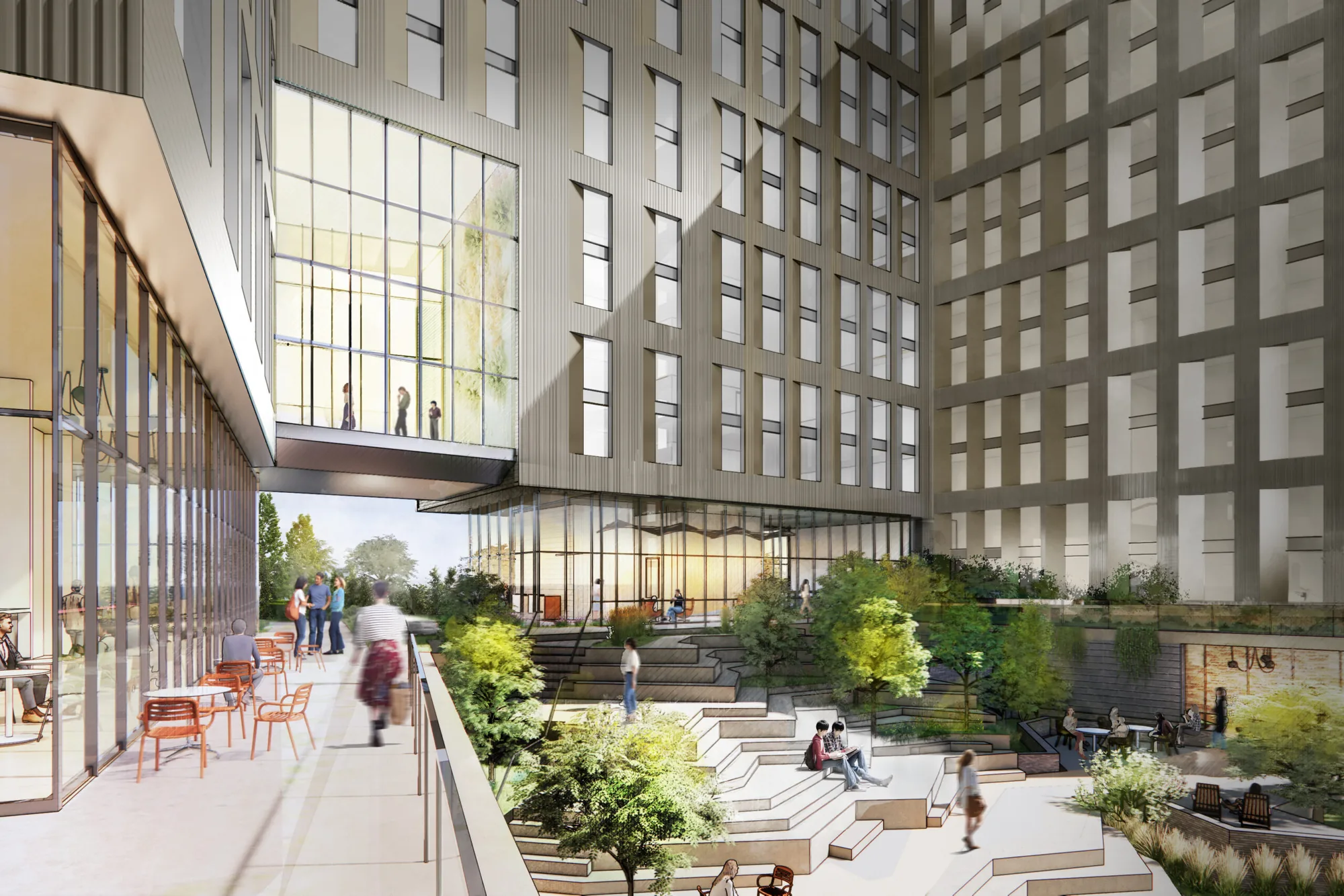 ALMA Burnaby Mountain courtyard rendering