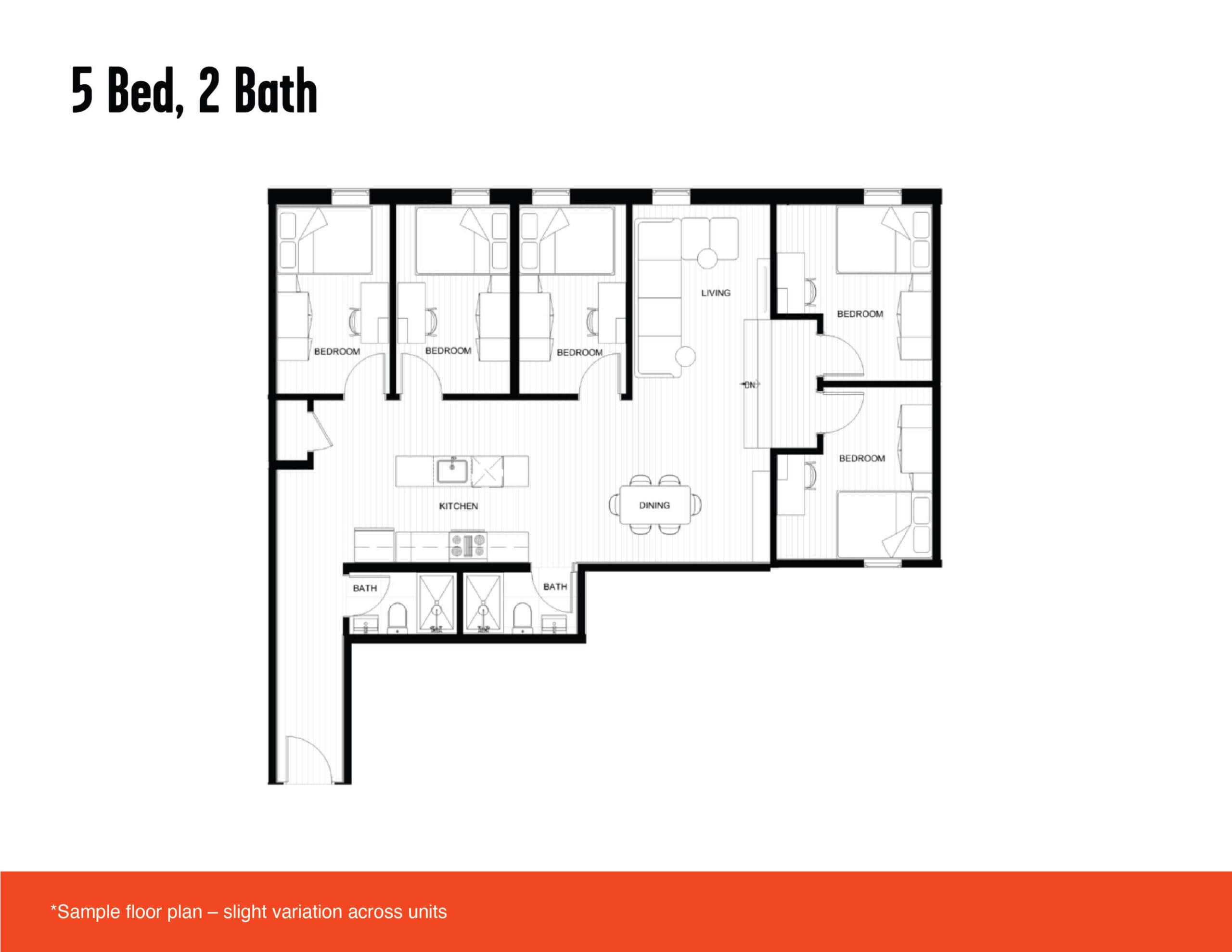 Five bedroom floor plan