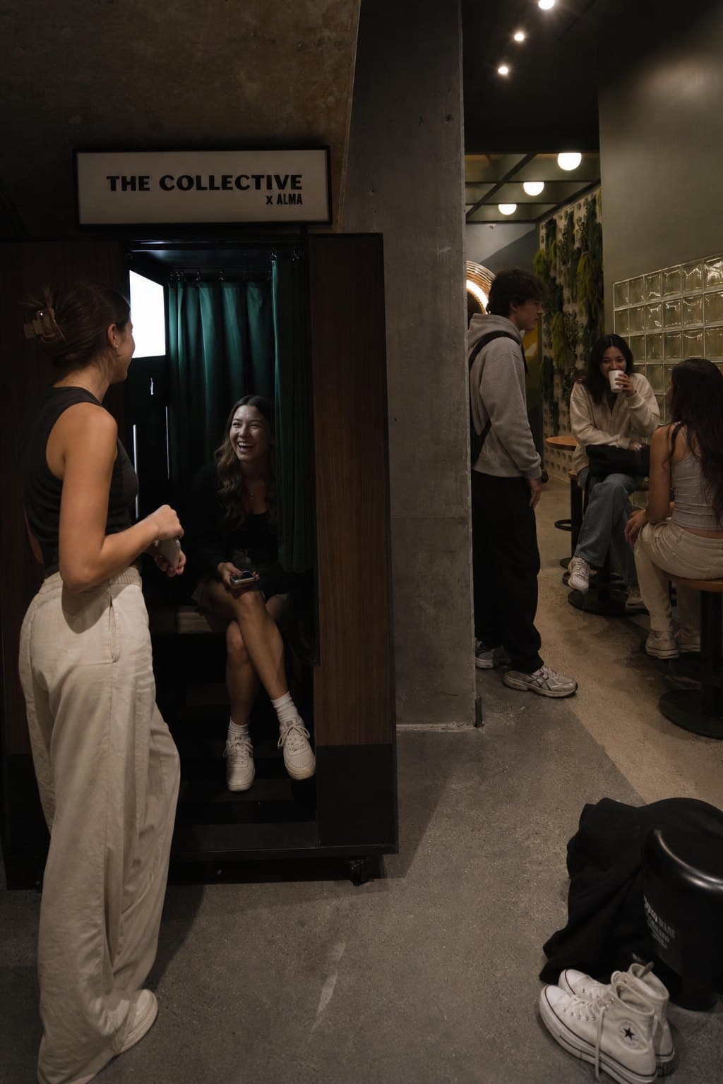 Friends in the photo booth at The Collective, ALMA ByWard Market