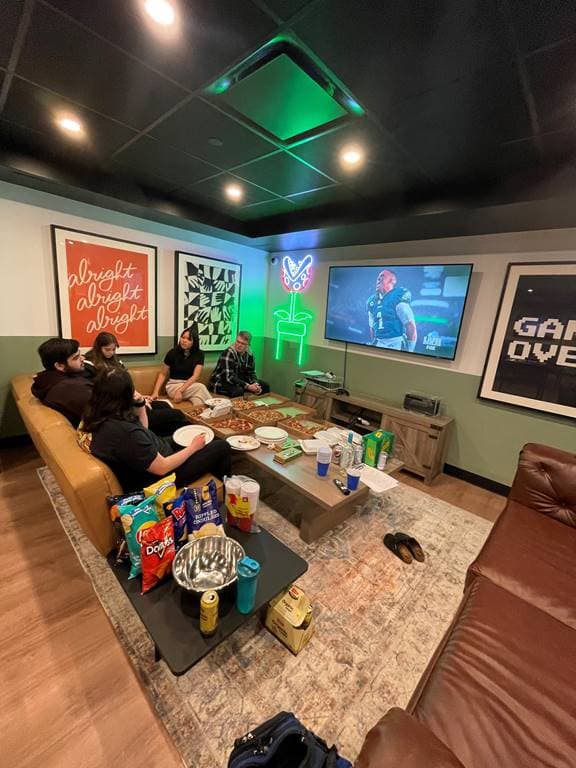 Friends watching a movie