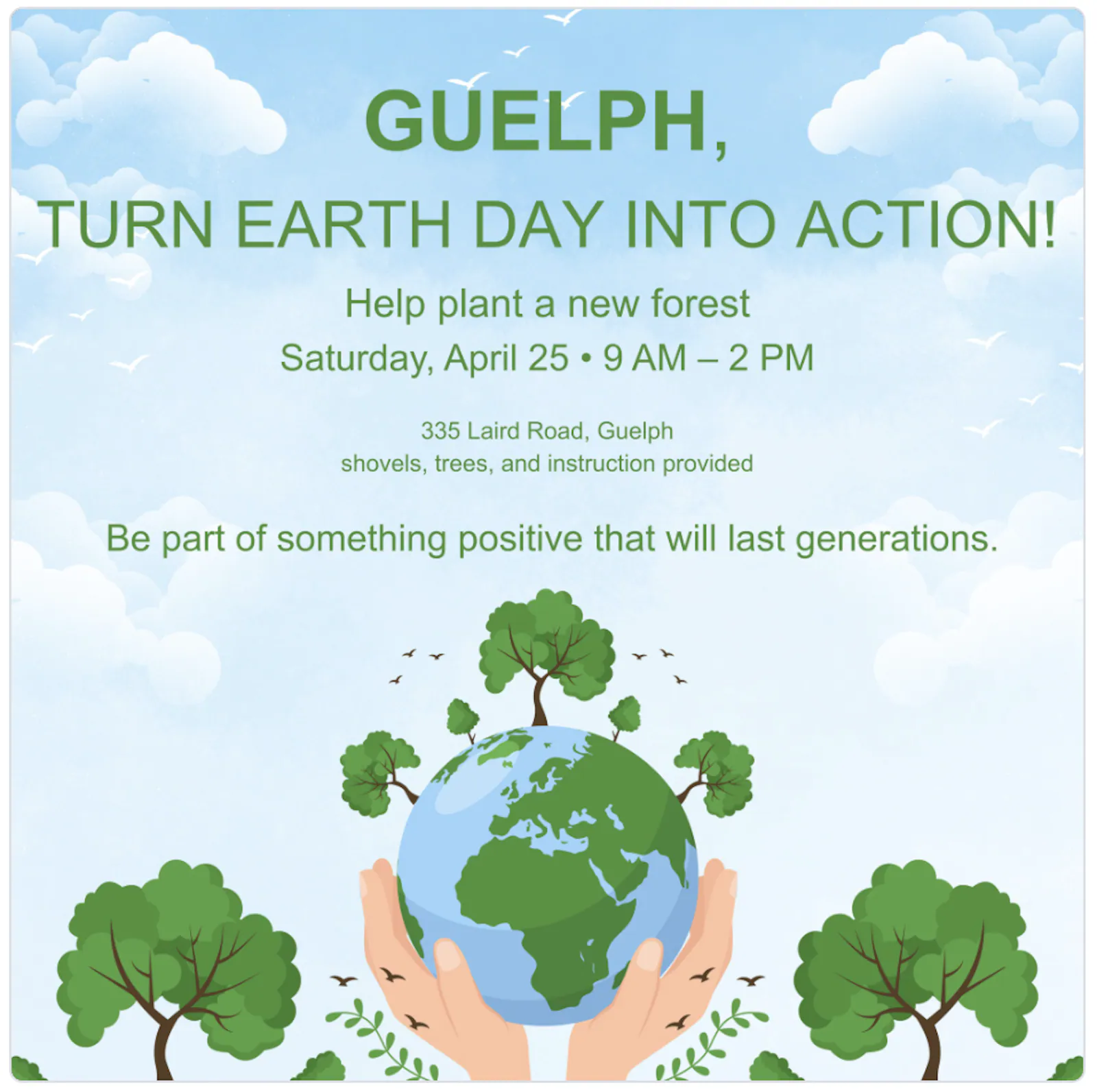Guelph, Turn EARTH DAY INTO ACTION